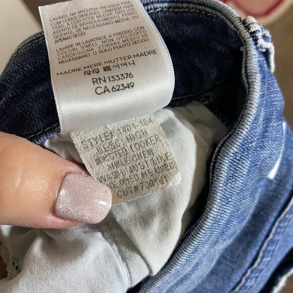 MOTHER High Waisted Looker Ankle Chew Jeans Just Like The Ones We .. Wash Sz 28 - Picture 15 of 16